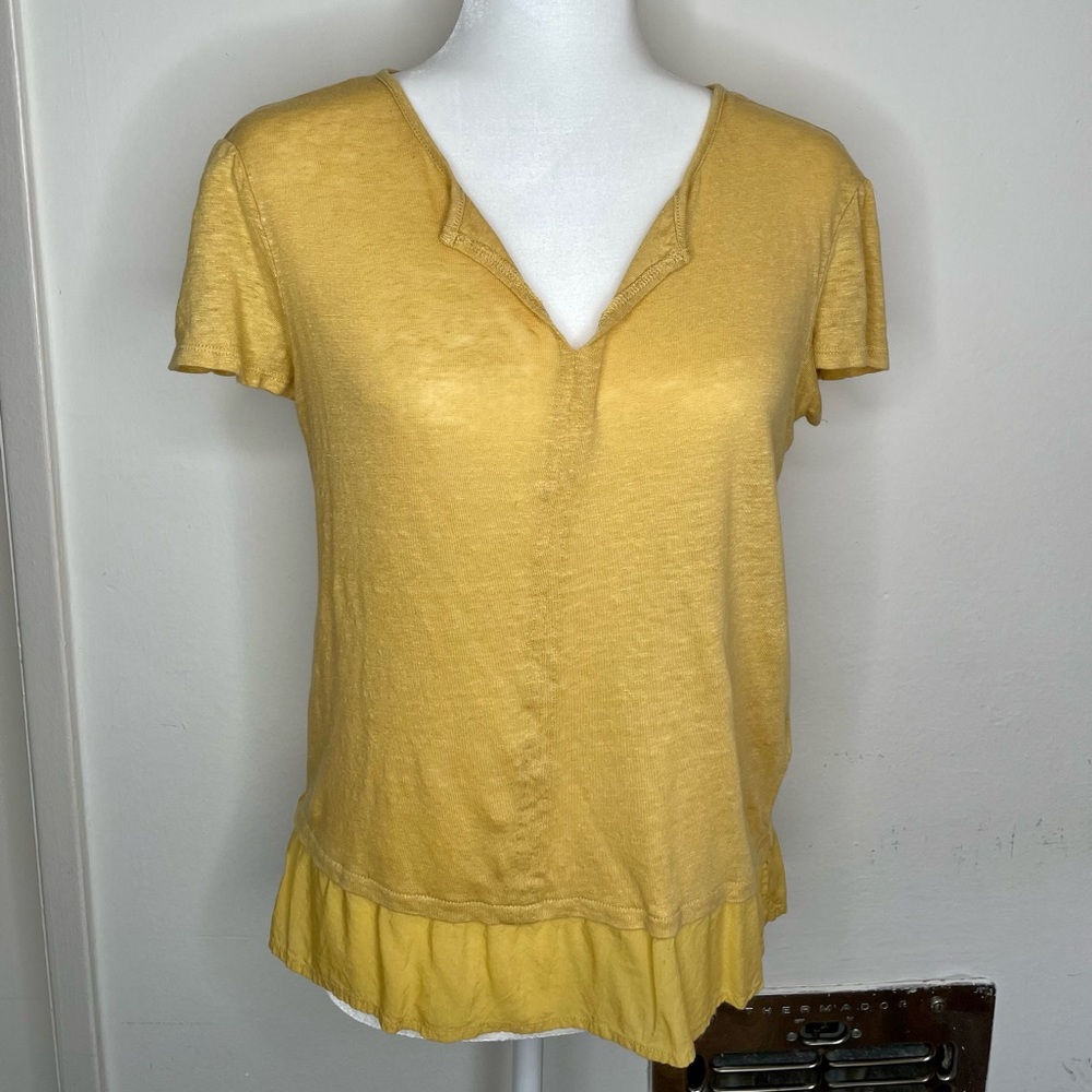 Sanctuary Uptown Linen Short Sleeve Top